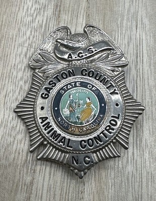 OBSOLETE Gaston County NC North Carolina ANIMAL CONTROL Uniform Badge