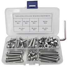 Hex head bolts nuts screws stainless steel assortment set