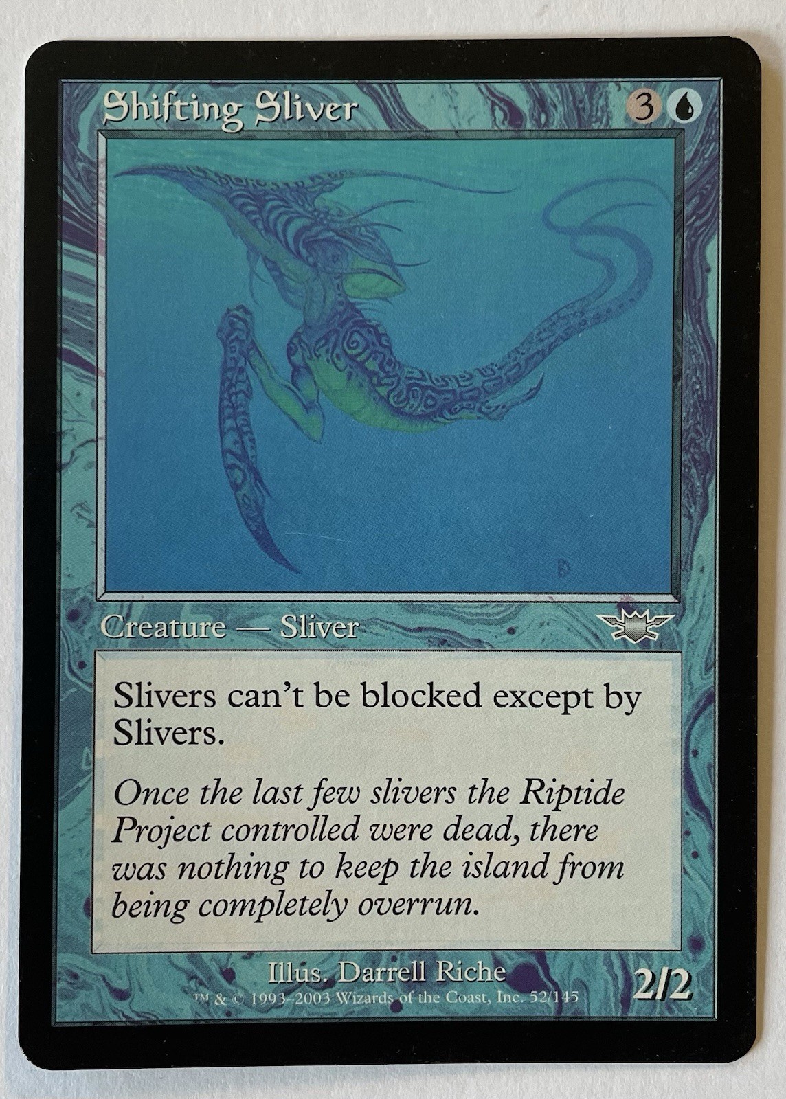 Magic the Gathering Shifting Sliver #52 Legions Uncommon Blue MTG NM