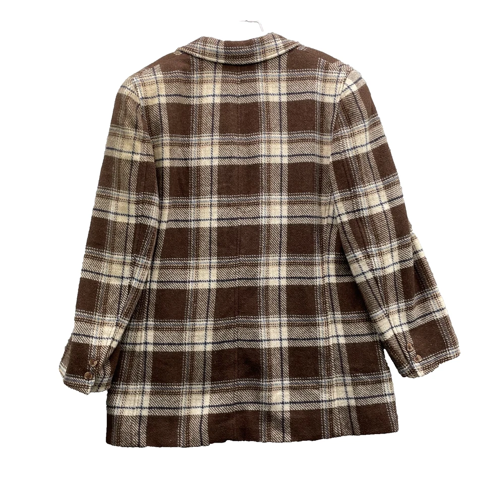 Chaqueta Blazer Vintage Liz Wear Mezcla Lana Para Mujer 14 Cuadros Corpcore Business Y2k Foto 2 de 4