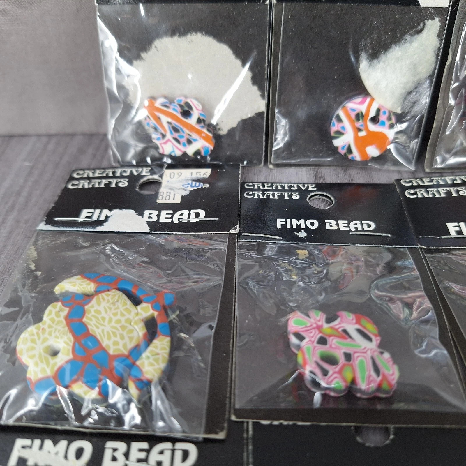 Vtg Fimo Polymer Clay Beads Creative Craft Jewelry Making Lot