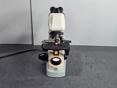 Nikon Eclipse E100 Upright Compound Light Binocular Microscope With 4 Objectives