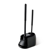Toilet Plunger and Brush, 2 in 1 Toilet Bowl Brush Plunger Set with Black