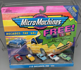 1994 Galoob Micro Machines #12 Decades The 60's + Mini Scale Car Figurines RARE