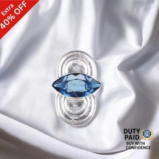 Valentines Deal 925 Silver London Blue Topaz Stone December Band Handmade Ring