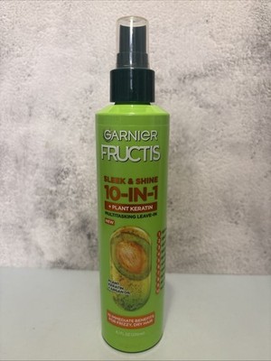 Garnier Fructis Sleek & Shine 10-in-1 for Frizzy, Dry Hair, Plant Keratin Spray