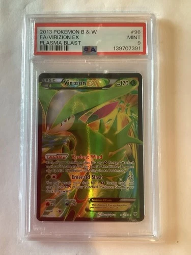 Pokemon Card Virizion EX PSA 9 Full Art 96/101 Black & White Plasma Blast