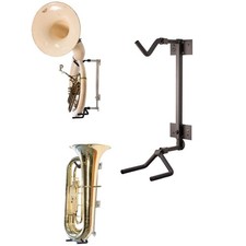 String Swing BHH09-FW Tuba / Sousaphone Holder - Black - Flat Wall