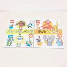 LEGO Be Inspired Books Robots Aliens Space + Amazing Animals DK Bundle Set