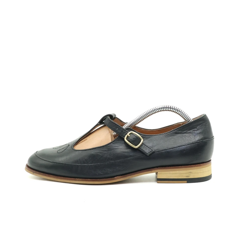 Clarks Damen Mary Jane T-Steg Schwarz Echtleder Vintage-Design Vintage EU 37 - Bild 1 von 4