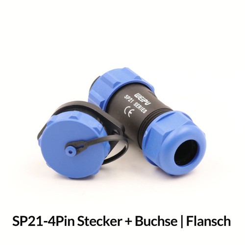 SP21 IP68 Waterproof Aviation Connector Plug and Flange Socket 2 Pin to 12 Pin - Picture 12 of 30