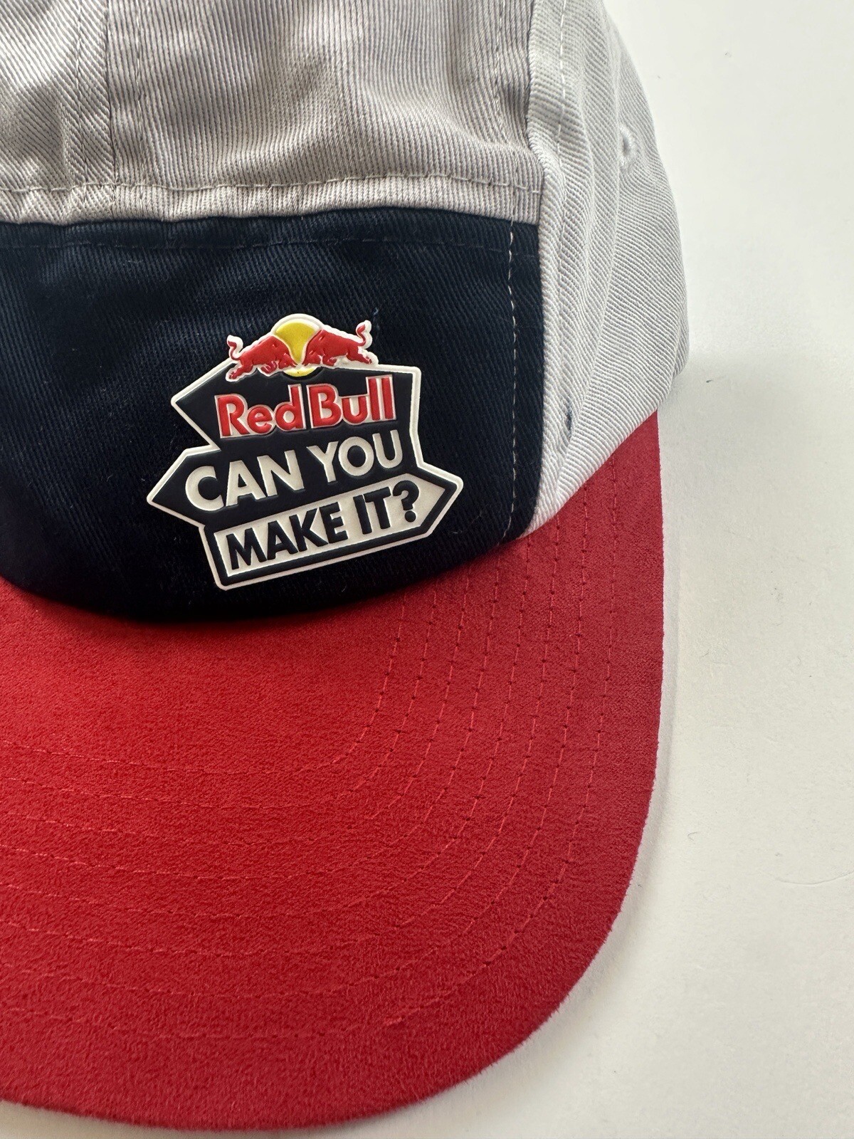 Red Bull Hat Cap 5 Panel Blue Adult Size Adjustable Athlete Colorblock