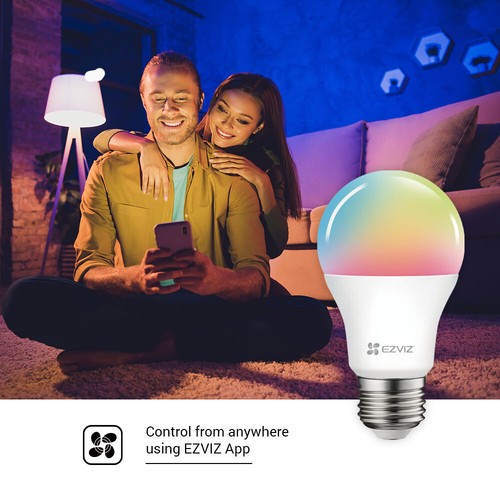 Bombilla inteligente LED EZVIZ LB1 color regulable Wi-Fi (E27) - Imagen 4 de 8