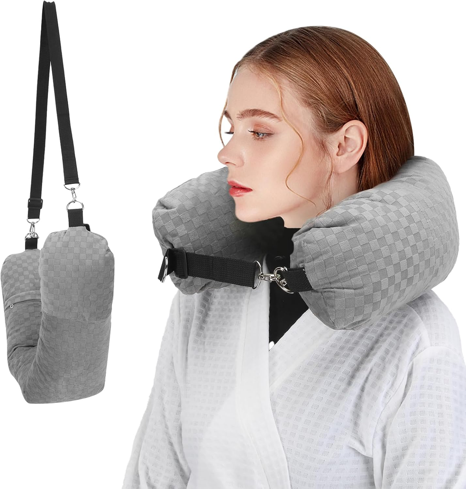 Comfortable Stuffable Travel Neck Pillow for On-the-Go Support