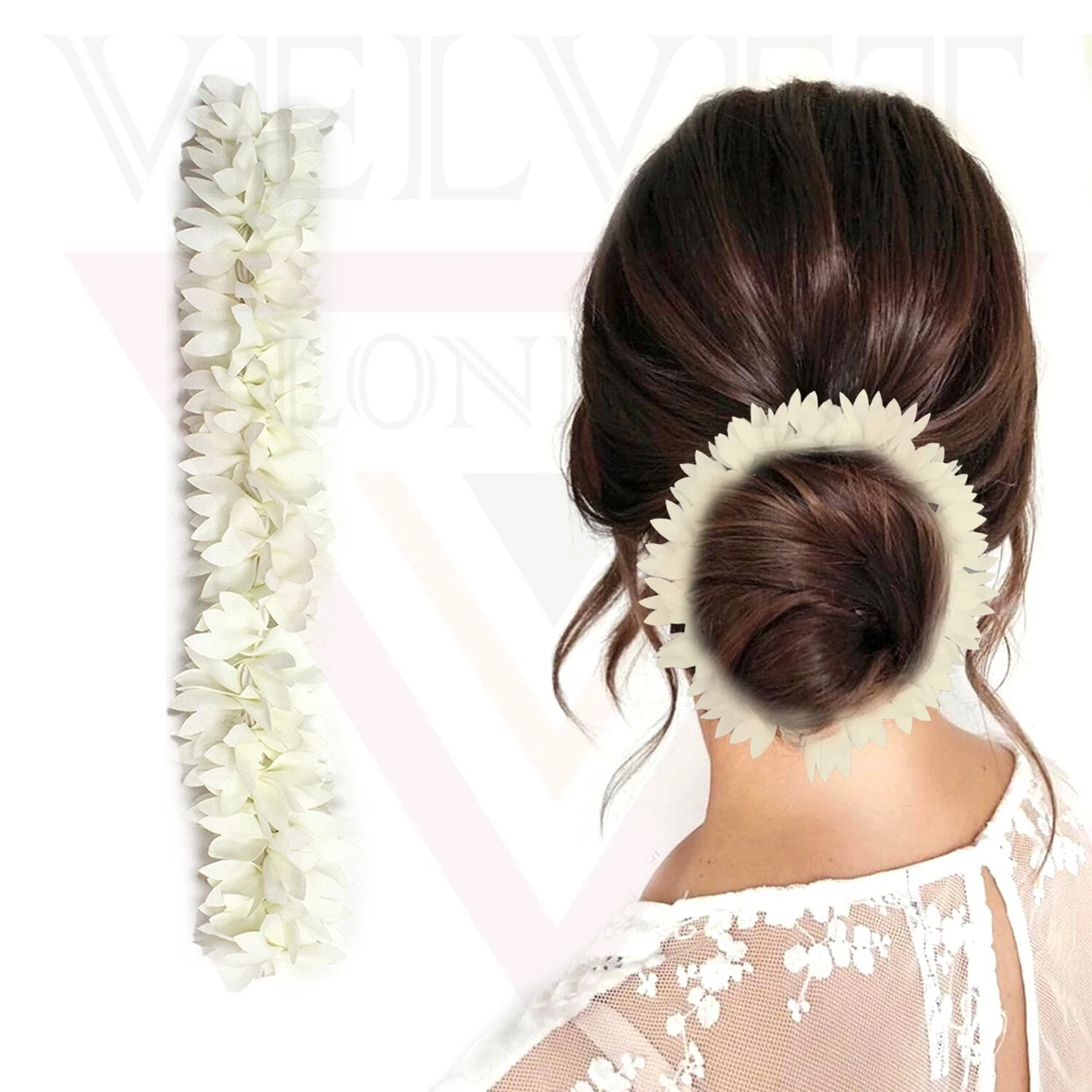 Share 153+ white flowers for hair bun super hot tnbvietnam.edu.vn