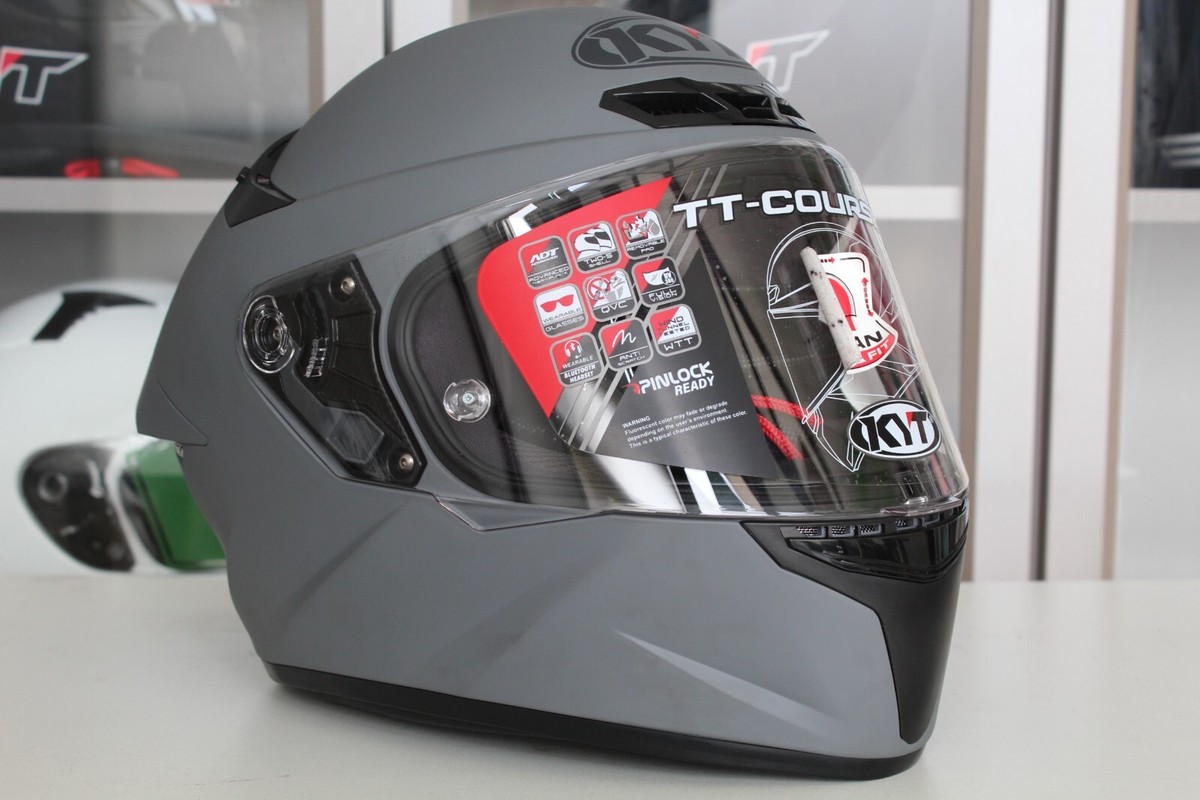 KYT TT Course Matt Grey Color Motorcycle Helmet size XL | eBay