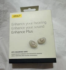 Jabra Enhance Plus Self-Fitting OTC Rechargeable Earbuds – Beige A2