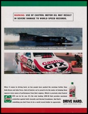 Castrol Motor Oil print ad 1998 - drag racer, land speed record holder