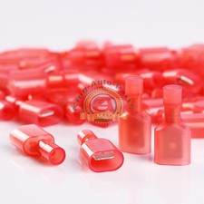 New Red 22/18- Gauge Nylon Male Fully-Insulated Quick Disconnects 100pcs