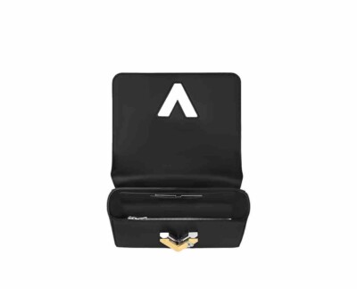 NIB Louis Vuitton Twist MM Black With Flower Chain M24044