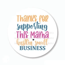 Thank You for Supporting Small Business Scrapbook Stickers 5 Sizes Matte Glossy