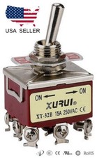 HEAVY DUTY 3PDT ON-ON TOGGLE SWITCH 20A 125V, 15A 250V SCREW TERMINALS 32B 