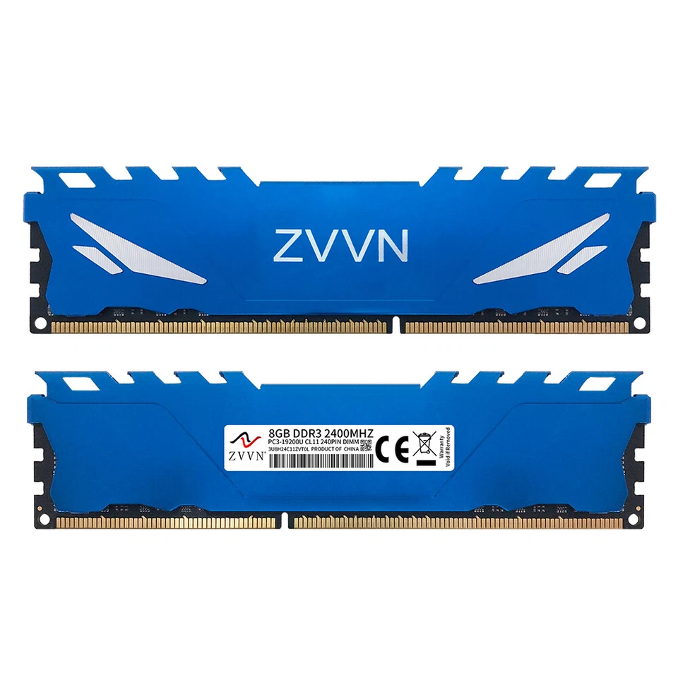 32GB 16GB 8GB DDR3 2400MHz OC PC3-19200 CL11 240Pin Desktop Memory RAM ZVVN Blue - Image 4 of 4