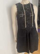 Original Dolce & Gabbana dress, size 34, shift dress, black, lace & boucle