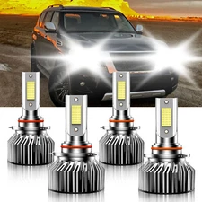 For Nissan Armada 2005-2015 LED Headlight Bulb 9005 9006 High Low Beam Kit 6000K