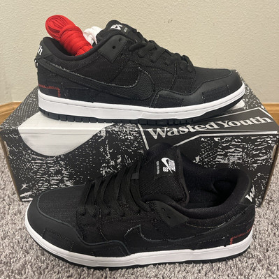 (Special Box) Size 8.5M- Nike Wasted Youth x Dunk SB Low  Black Denim 