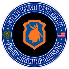 Cold War Veteran 98th Training Division Bumper Sticker Military Vinyl Decal 5"