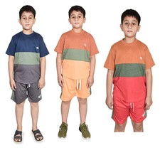 1-3 PK Kids Short Set Top & Shorts Set Short Sleeves T Shirt Boy Summer Short