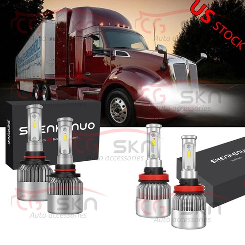 For Kenworth T680 T880 20132019 6000K LED Headlight Bulbs Hi/Lo Beam