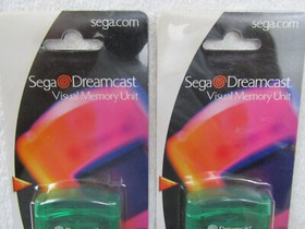 Official Sega Dreamcast Clear Green VMU Memory Card HKT-7000 Brand New Sealed!