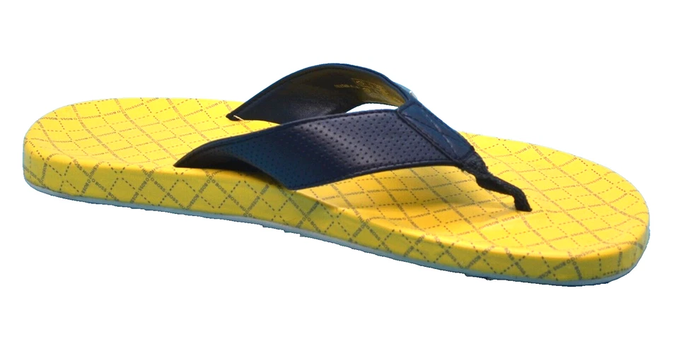 Sandalias Boss Hugo Boss Azul Amarillo Para Hombre Chanclas Zapatos Talla US 12 13 EU 45 46 Foto 2 de 4