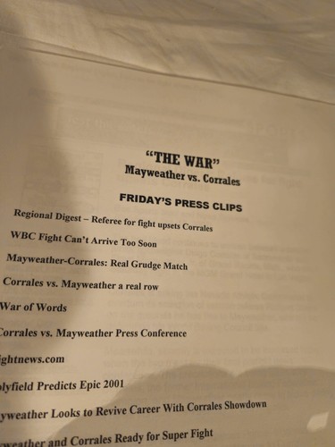 FLOYD MAYWEATHER JR vs DIEGO CORRALES PRESS PAPERS MEDIA INFO MGM GRAND VEGAS - Bild 3 von 10