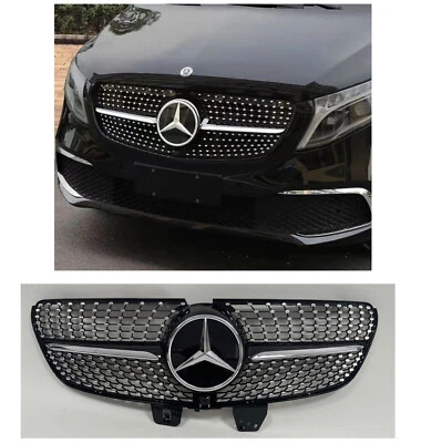 CALANDRE DIAMANT NOIR LOOK AMG POUR MERCEDES CLASSE V W447 PHASE 2 après 03/2019 - Image 1 of 4