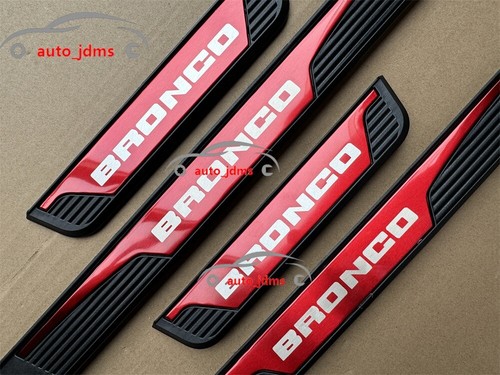 For Ford Bronco Steel Car Accessories Door Sill Protector Scuff Plate Trim Guard - Picture 7 of 14