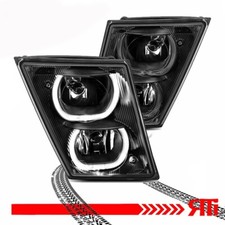 For 04-17 Volvo VNL 2015-2017 Volvo VNX Black Fog lights w/LED Halos