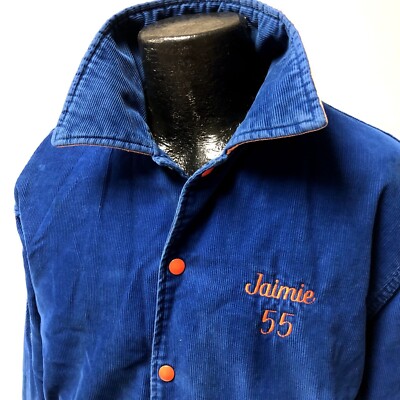 Vtg 70's Rennoc Corduroy Varsity Coat KEEFE TECH Football