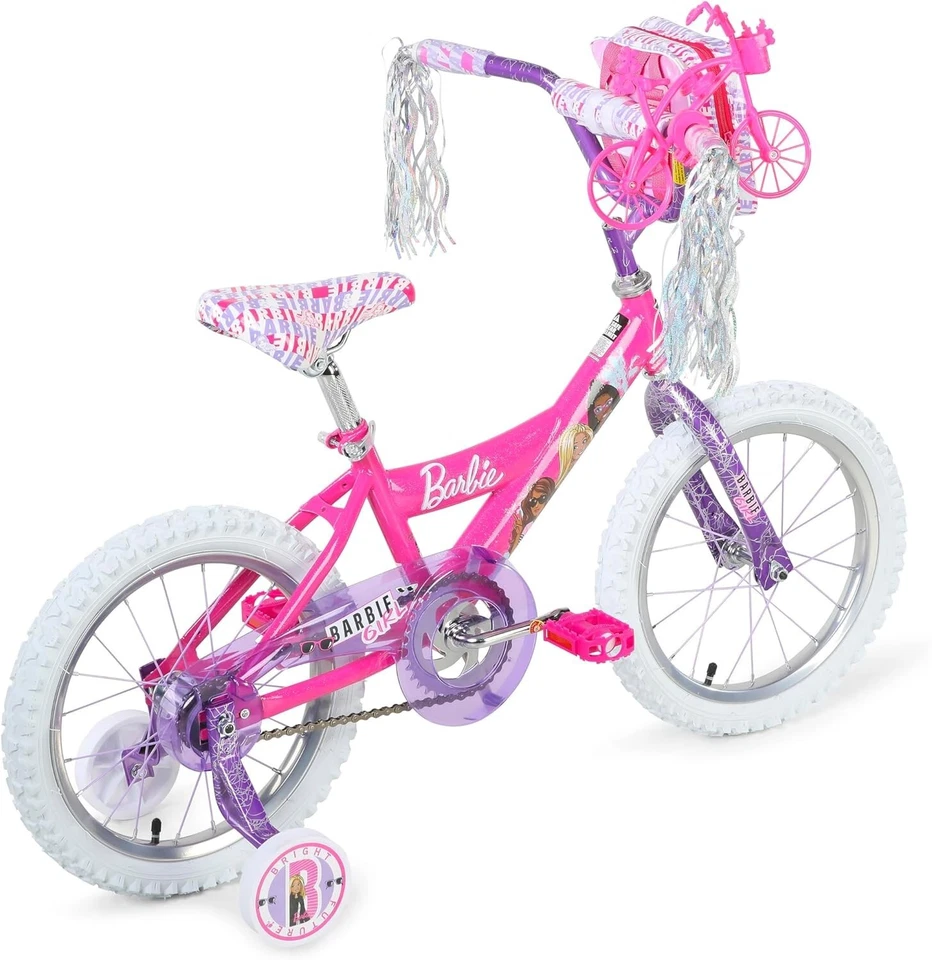 Bicicleta BMX Barbie 16 pulgadas - Asiento ajustable, ideal para niños de 5 a 7 años, rosa Foto 4 de 4