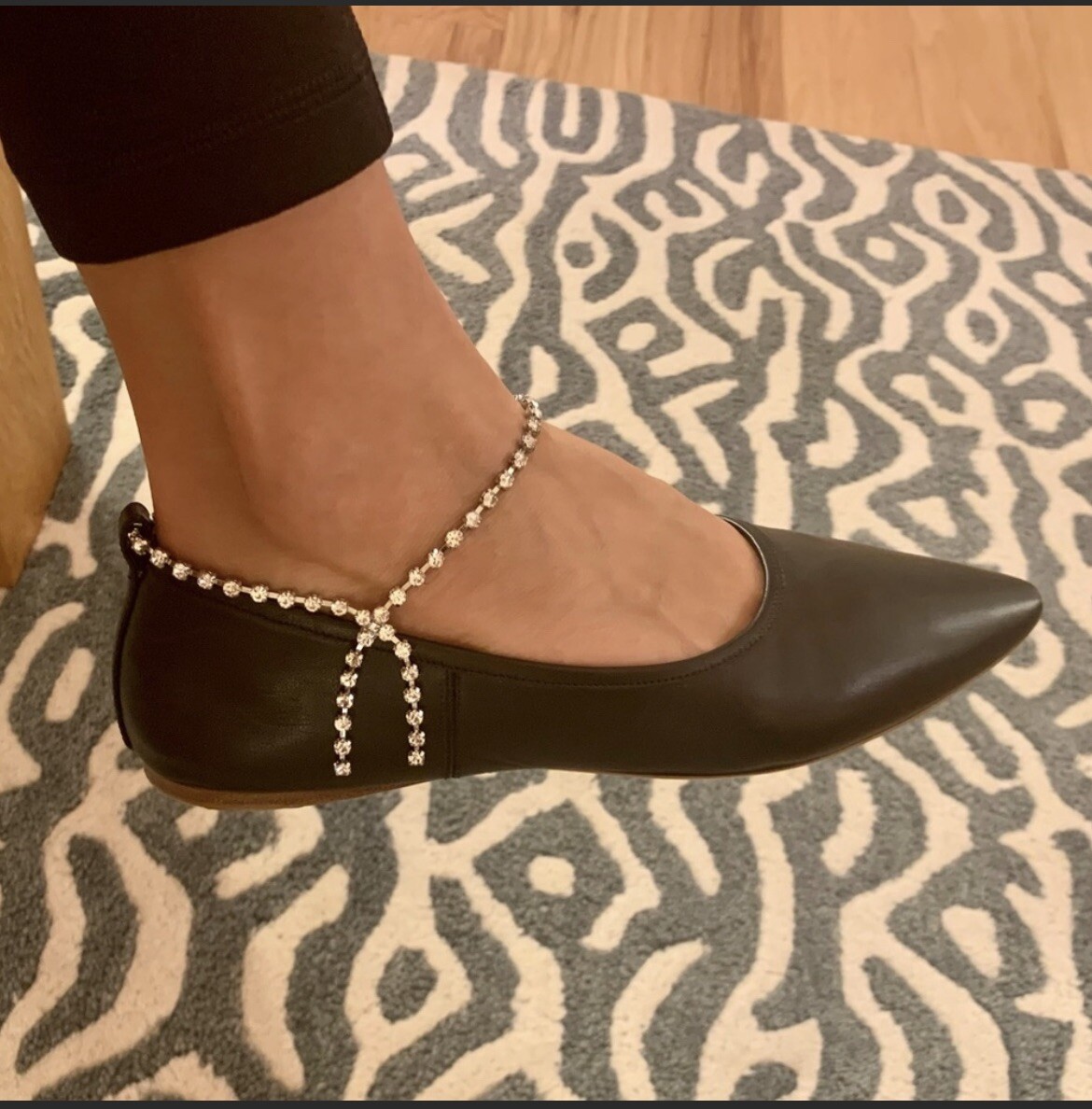 miu miu Crystal Anklet Flat Size 8.5 | eBay