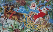 Michel Design Works Santa Reindeer Sleigh Soap Dish Trinket Tray Christmas Joy