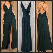 LULUS Ballroom Bliss Emerald Green Pleated Maxi Dress**Gorgeous**Size XS**NWOT**