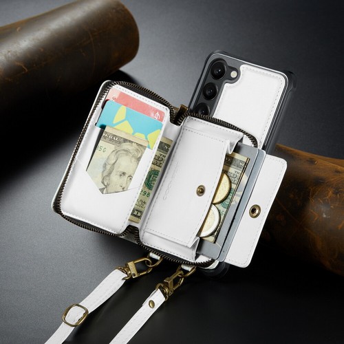 For Samsung S23 S24 S25 Case Cover Leather Wallet Dual Strap Crossbody Handbag - Picture 71 of 72