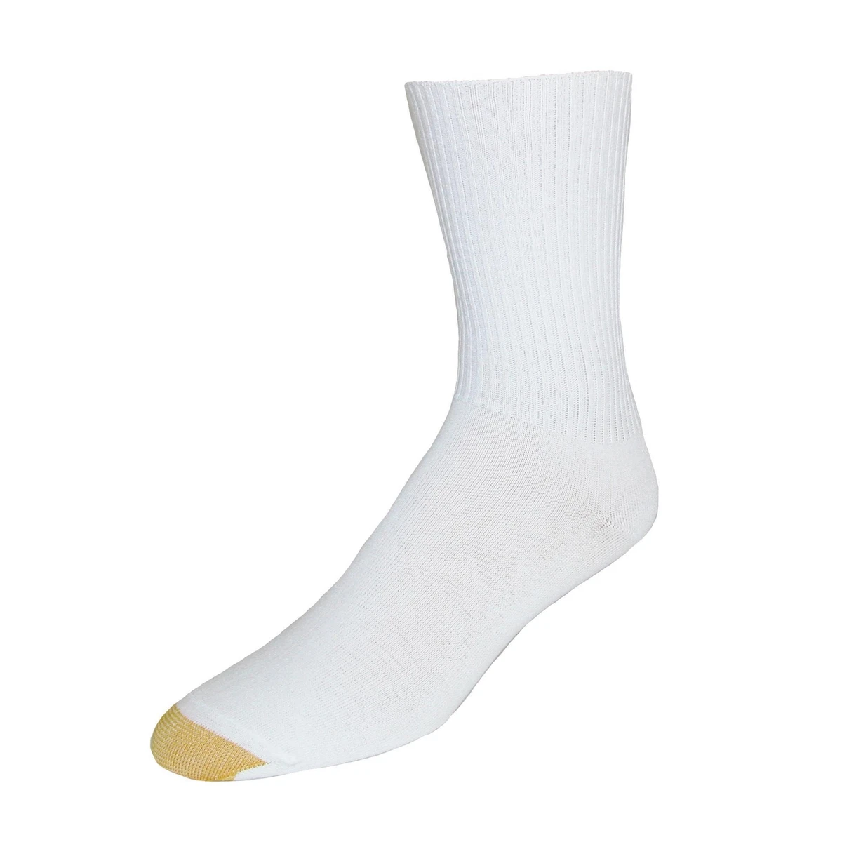 6 Pares De Calcetines Mujer Gold Toe - Punta Reforzada Blanca, Puño Giratorio, Talla 8-13, Algodón