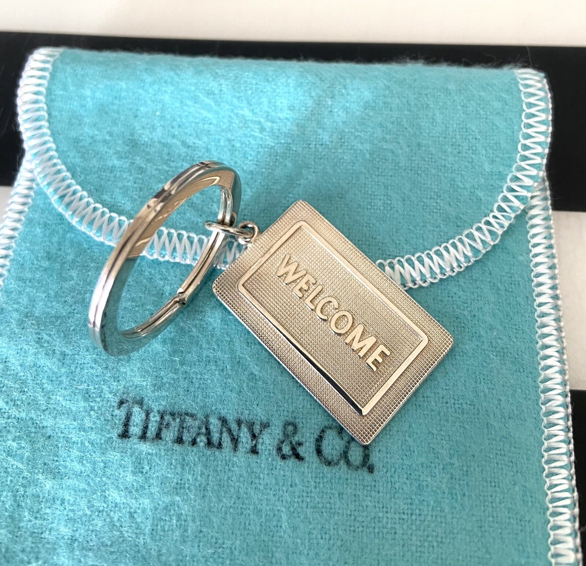 小物 TIFFANY&CO  Makers Key Ring Vintage Tiffany & Co Makers Sterling Silver Key Ring Key