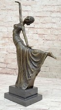 CHIPARUS EXOTIC DANCER BRONZE SATUE SCULPTURE MARBLE BASE FIGURINE HOTCAST DECOR