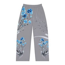Copy of Women's Pajama Pants - Blue Forget-Me-Not Flowers
