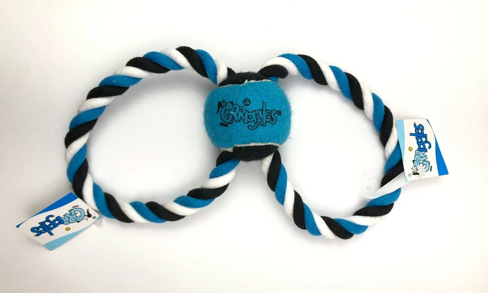 Juego de 2 cuerdas para perros juguete para masticar juguete interactivo salud dental Foto 2 de 4